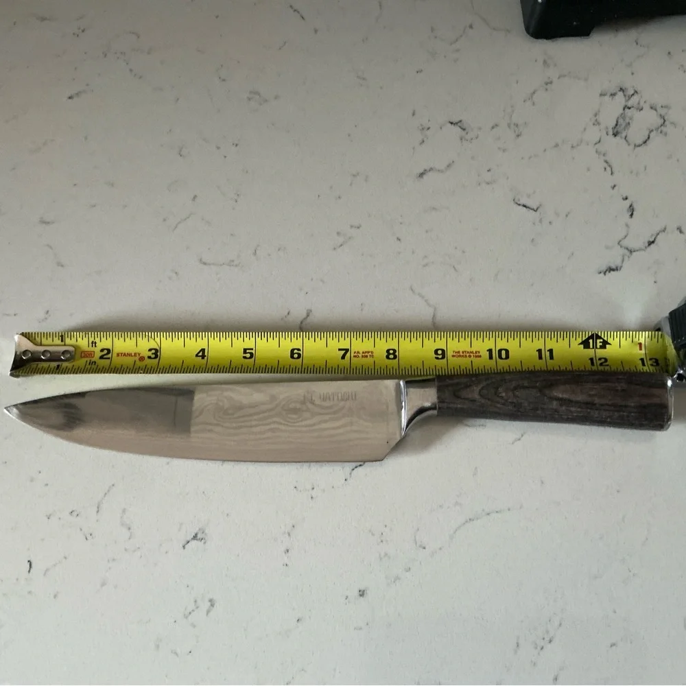 Yatoshi professional 8” chefs knife Damascus pattern high carbon stainless steel